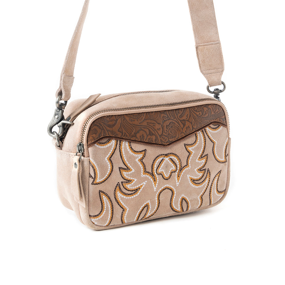 Marla Range Shoulder Bag In Beige - Myra USA