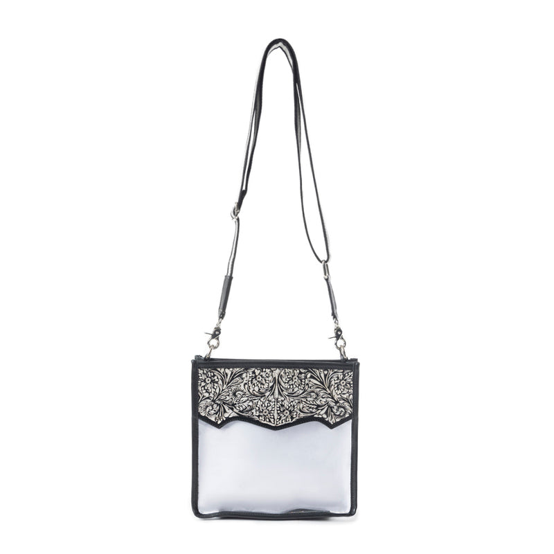 Pearlton Prairie Clear Bag In Black and White