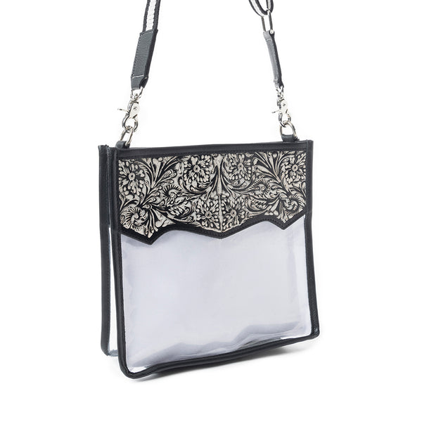 Pearlton Prairie Clear Bag In Black and White