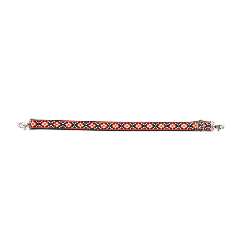 Geometric Vista Accessory Strap In Orange and Blue