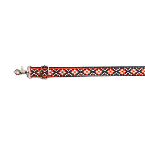 Geometric Vista Accessory Strap In Orange and Blue - Myra USA