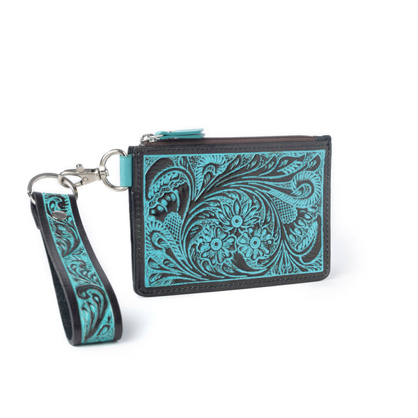 Pride of Prickly Pears Credit Card Holder In Turquoise - Myra USA