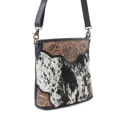 Glorious Rangelands Crossbody Bag In Black And White - Myra USA