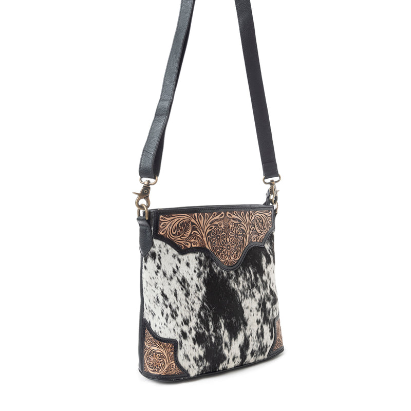 Glorious Rangelands Crossbody Bag In Black And White