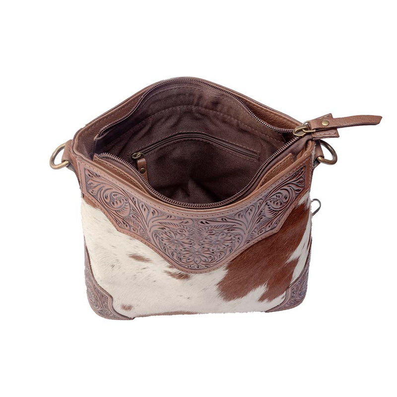 Glorious Rangelands Crossbody Bag In Brown And White