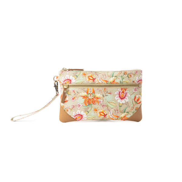 Serentity's Blooms Clutch Bag In Brown