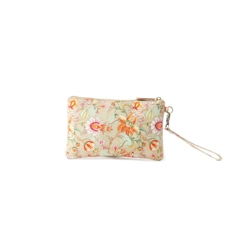 Serentity's Blooms Clutch Bag In Brown