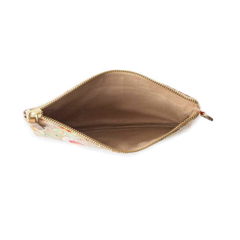 Serentity's Blooms Clutch Bag In Brown