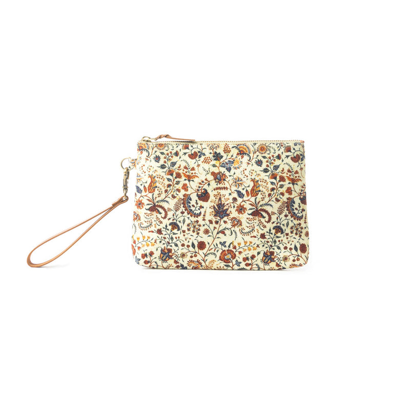 Peace & Serenity Blossoms Clutch Bag In Off White