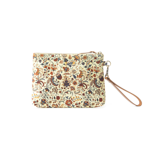 Peace & Serenity Blossoms Clutch Bag In Off White