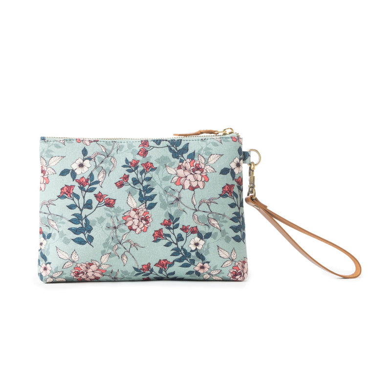 Peace & Serenity Blossoms Clutch Bag In Light Blue