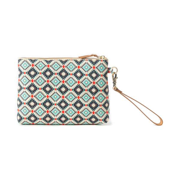 Peace & Serenity Blossoms Clutch Bag In Ivory and Black - Myra USA