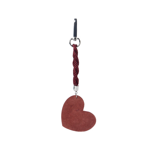 Pearls Hold My Heart Bag Charm In Red