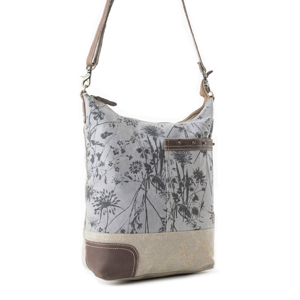 EcoFlora Western Shoulder Bag in Porcelain Bloom - Myra USA