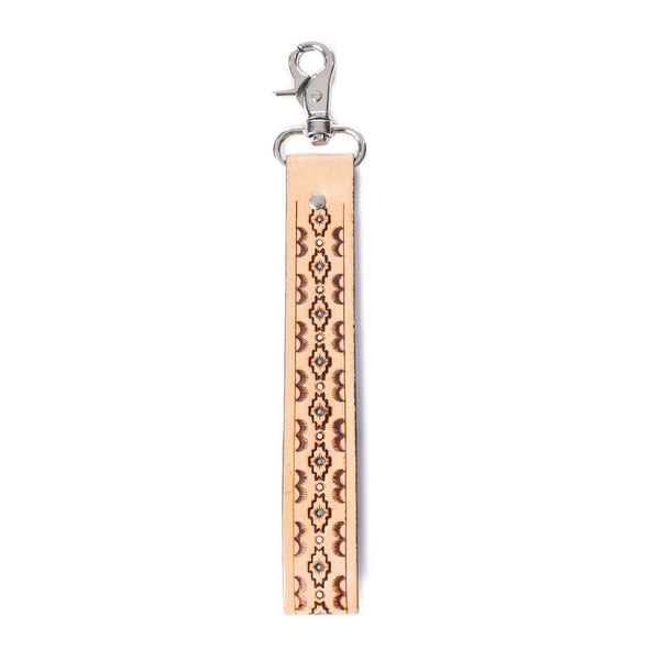 Canyon Spire Key Fob In Light Brown - Myra USA