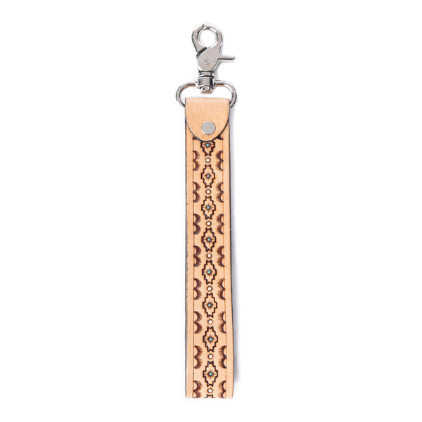 Canyon Spire Key Fob In Light Brown - Myra USA