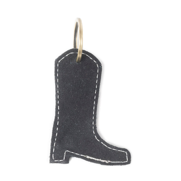 Western Whimsy Leather Key Fob in Bootcut Black - Myra USA