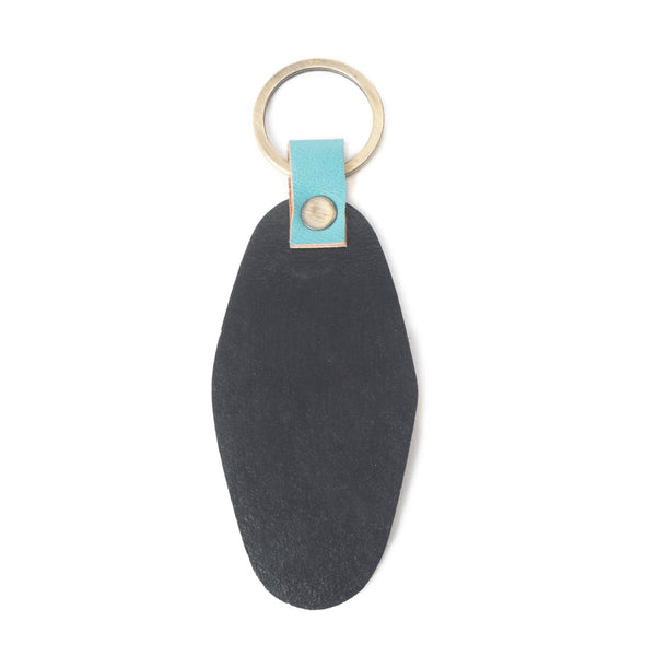 Sonoran Bloom Embossed Key Fob in Cactus Green & Brown - Myra USA
