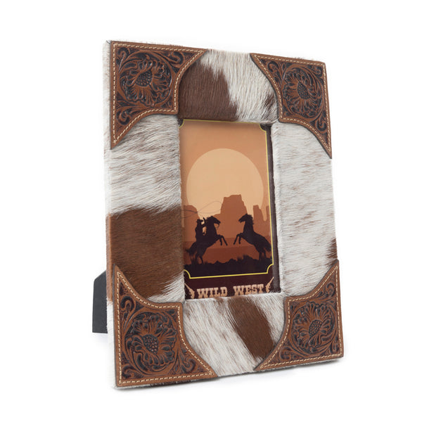 Tumbleweed Trail Photo Frame In Brown & White - Myra USA