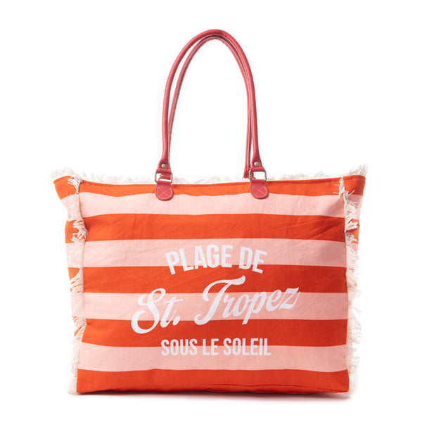 Saint Tropez Weekender Bag In Red - Myra USA