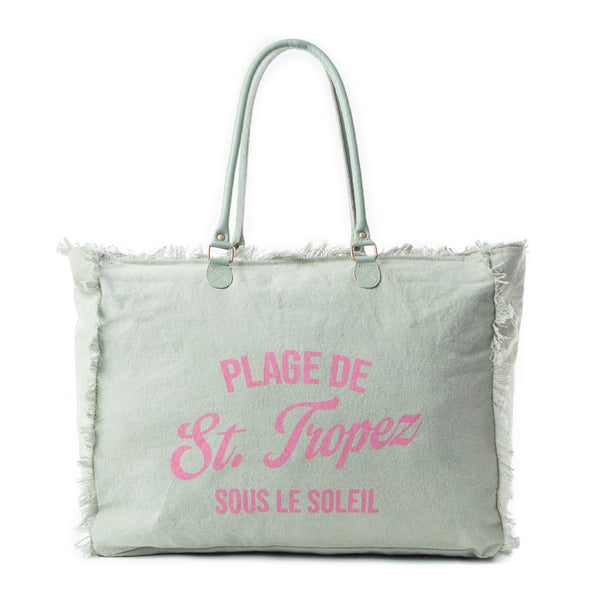 Saint Tropez Weekender Bag In Light Green - Myra USA