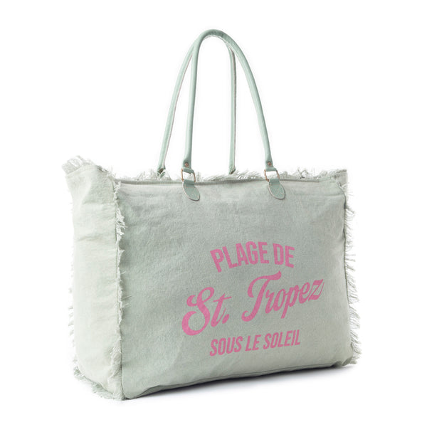 Saint Tropez Weekender Bag In Light Green - Myra USA