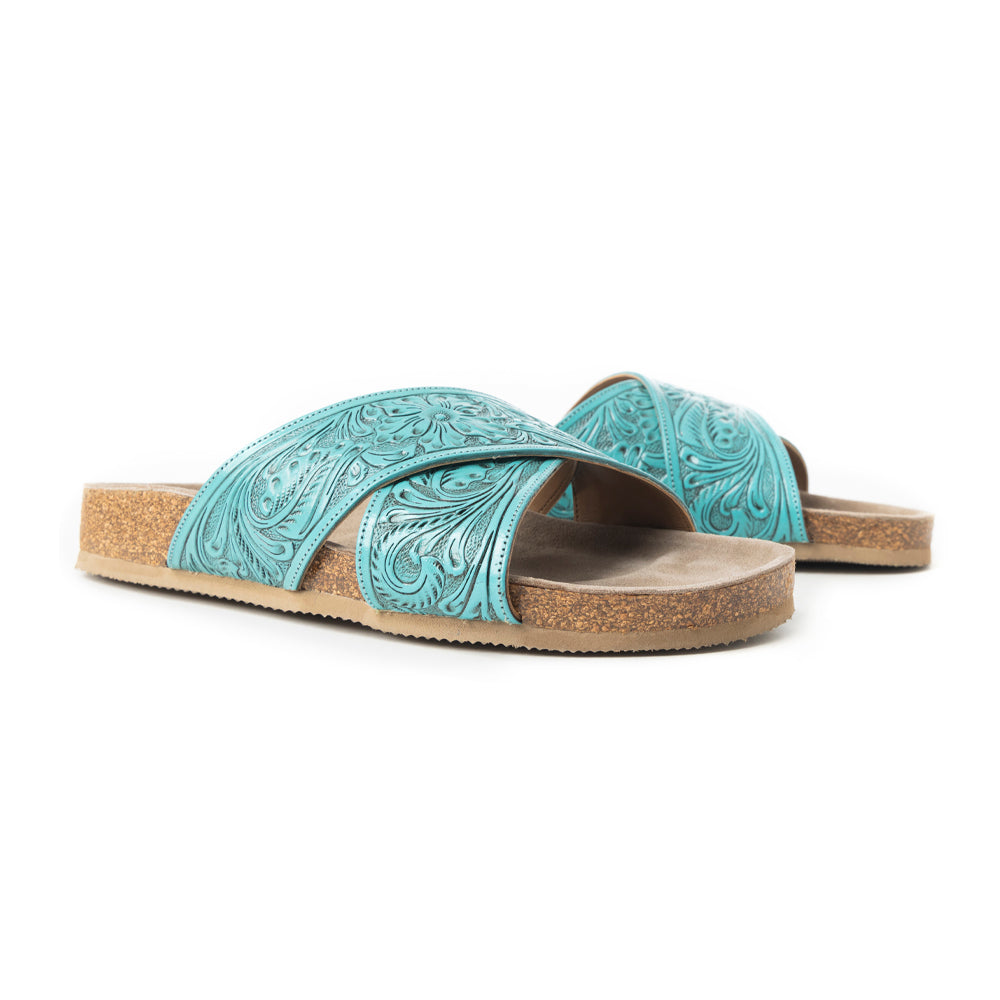 Taylor Creek Sandals In Turquoise - Myra USA