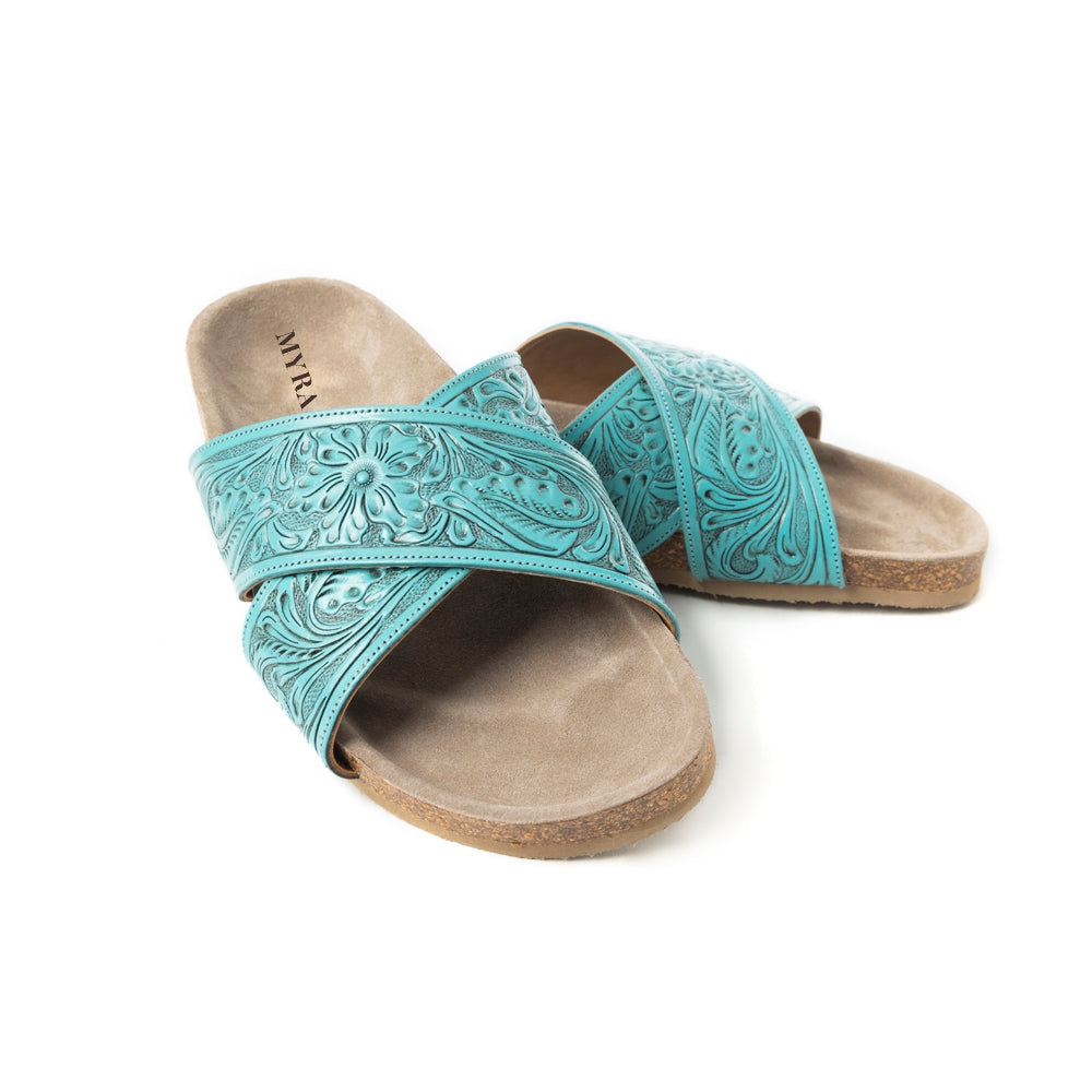 Taylor Creek Sandals In Turquoise - Myra USA