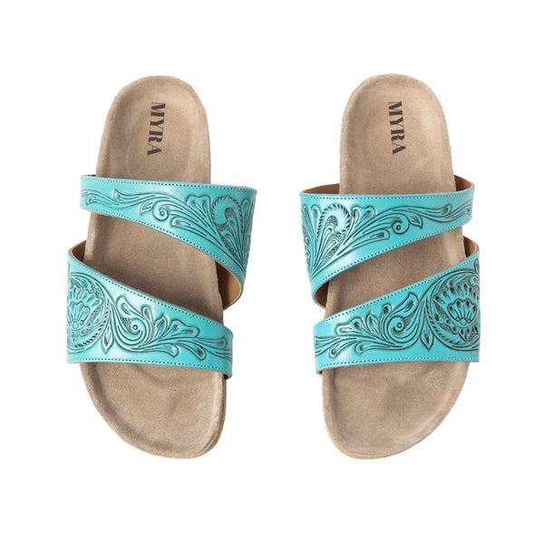 Westward Wind Sandals In Turquoise - Myra USA