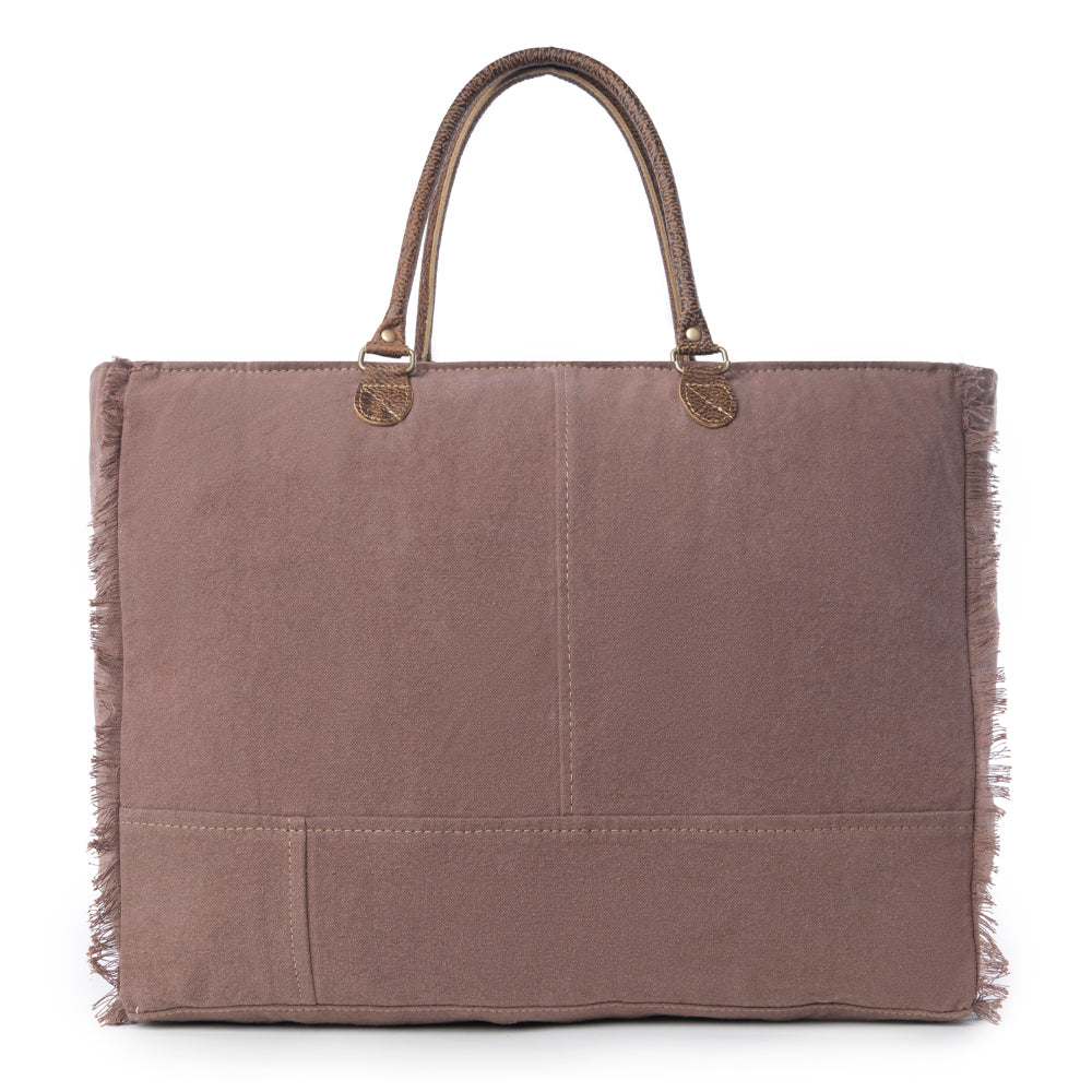 Hide & Floral Print Weekender Bag - Myra USA