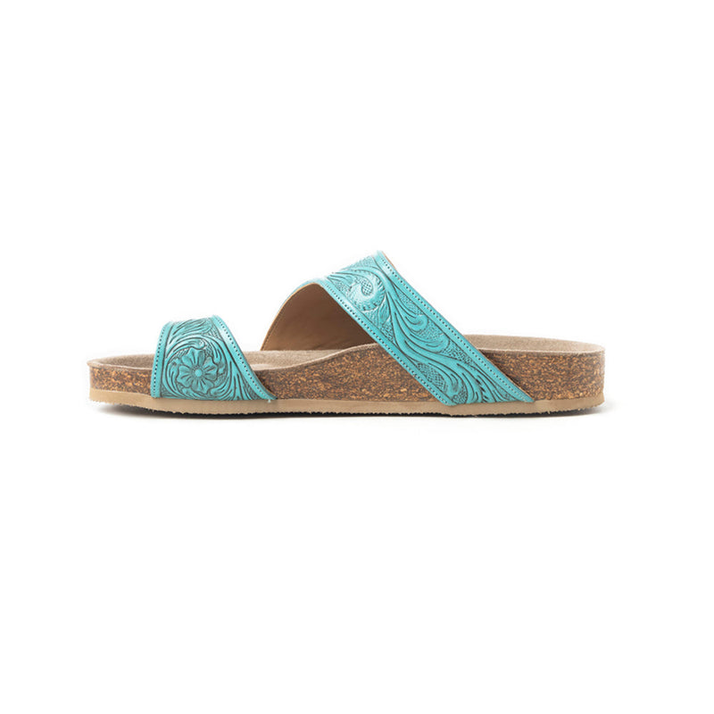 Eastward Winds Sandals In Turquoise