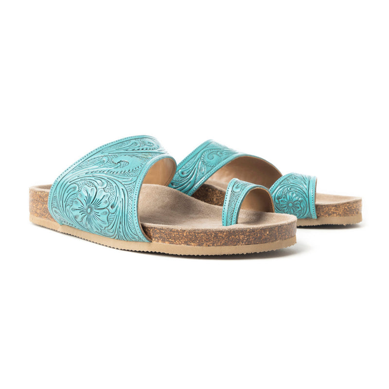 Eastward Winds Sandals In Turquoise