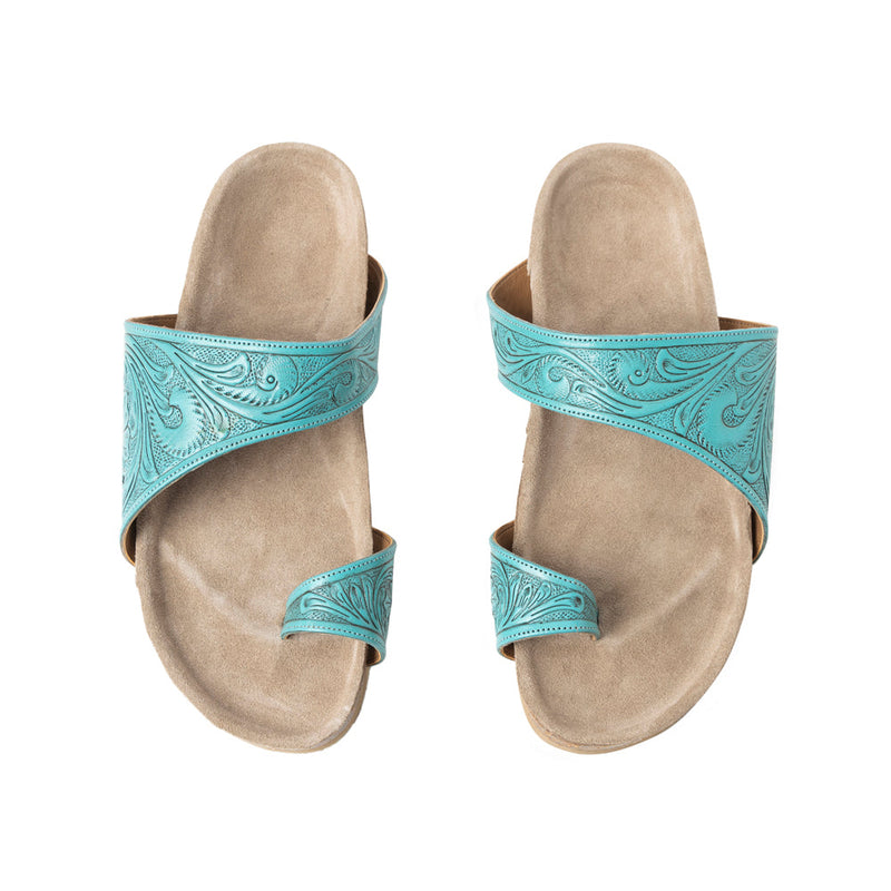 Eastward Winds Sandals In Turquoise