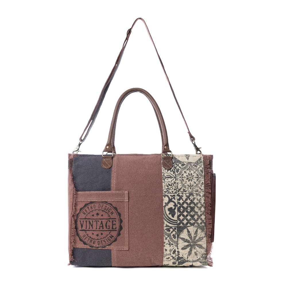 Retro Print Weekender Bag - Myra USA
