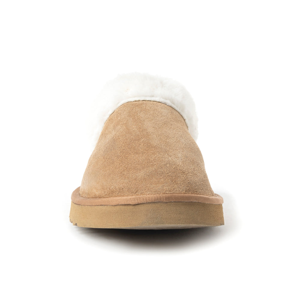 Montana Way House Scuffs In Brown and White - Myra USA