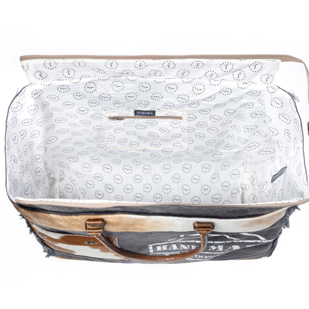 Myra Dakota Trail Hairon Leather Weekender Bag â€“ Handmade Canvas