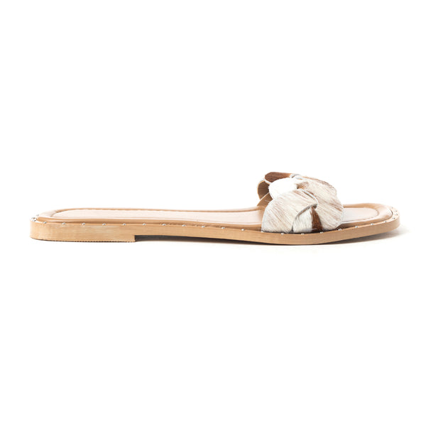 Pearline Sandals In Brown And White - Myra USA