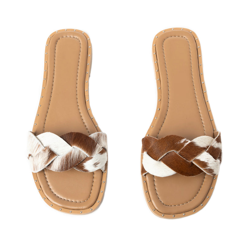 Pearline Sandals In Brown And White