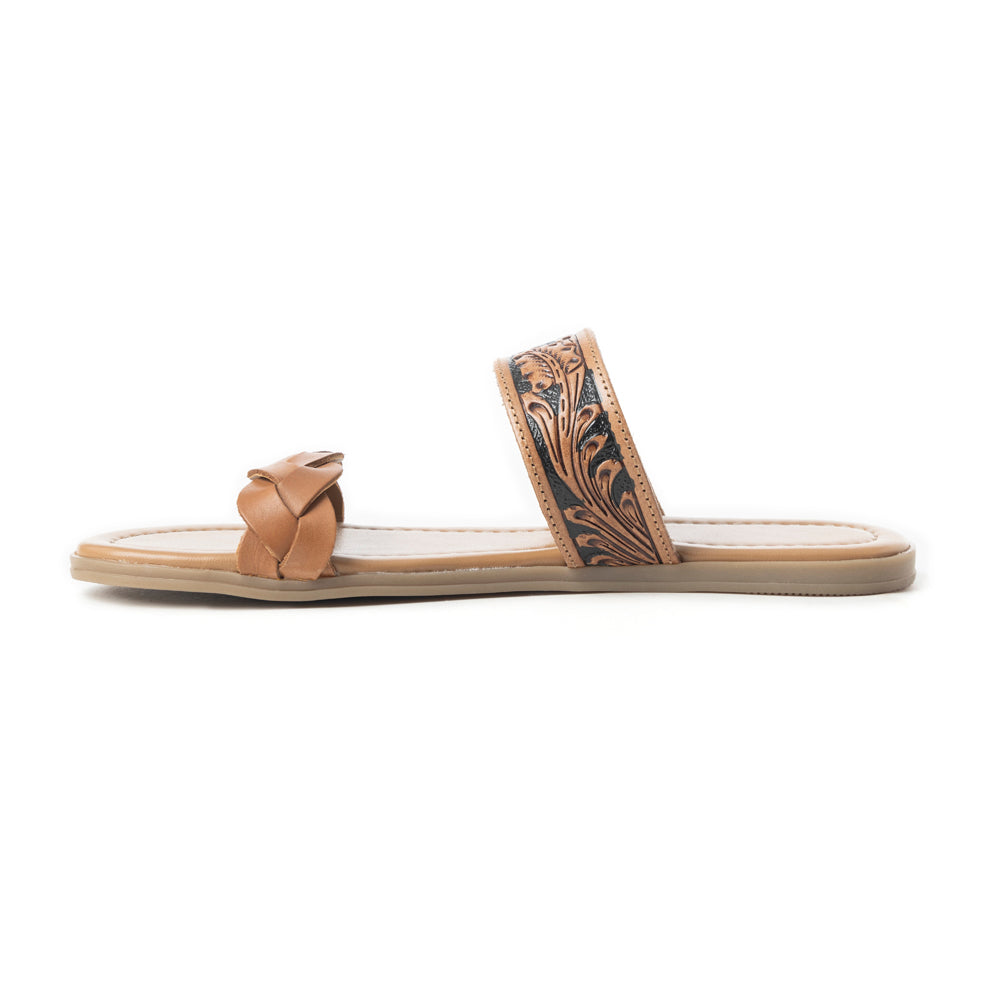 Diamond Ridge Sandals In Black and Brown - Myra USA