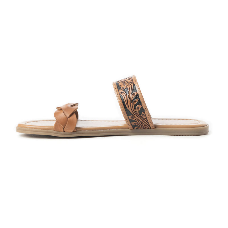 Diamond Ridge Sandals In Black and Brown