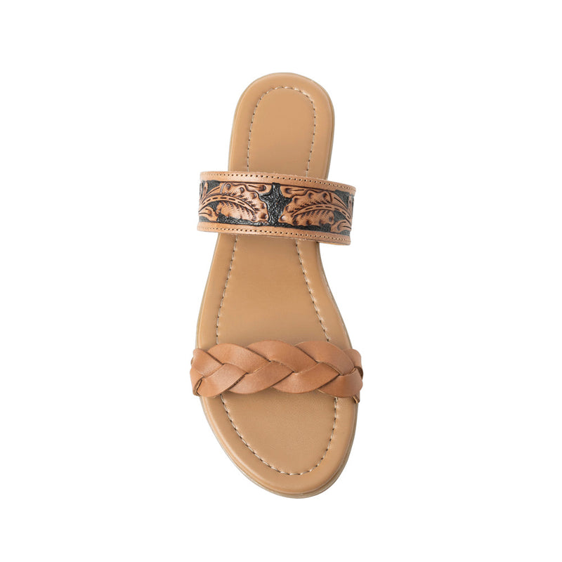 Diamond Ridge Sandals In Black and Brown