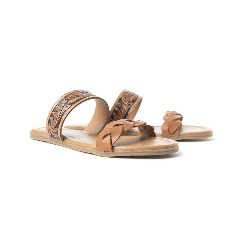 Diamond Ridge Sandals In Black and Brown - Myra USA