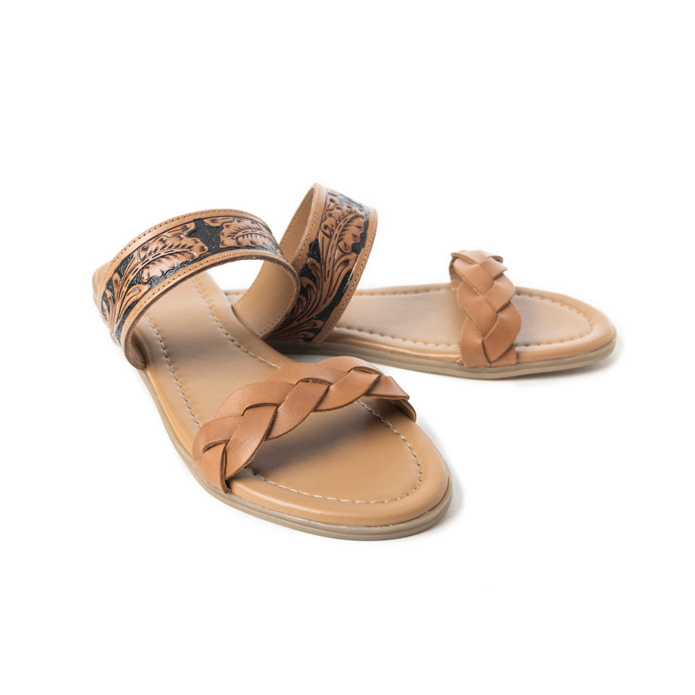 Diamond Ridge Sandals In Black and Brown - Myra USA