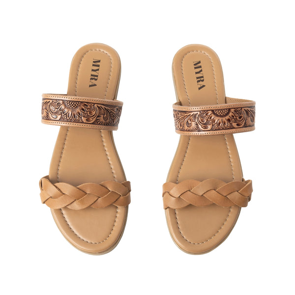 Diamond Ridge Sandals In Brown - Myra USA