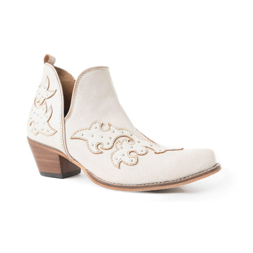 Twin Forks Booties In Crackle White - Myra USA