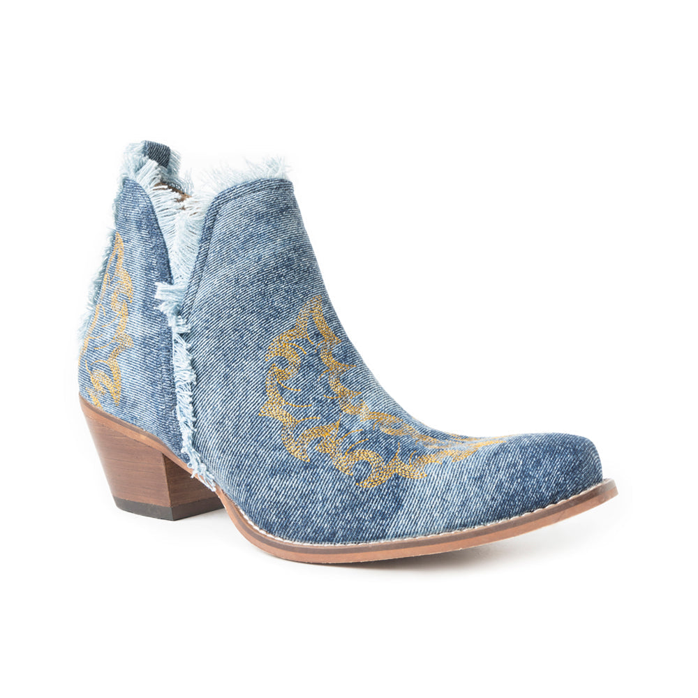 Trail Runner Booties In Denim Blue - Myra USA