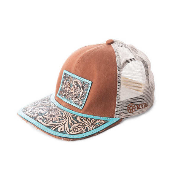 Jenson Hill Cap In Brown & Beige - Myra USA