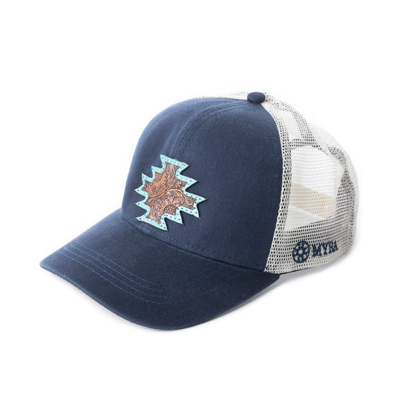 Jenson Hill Cap In Navy & Off White - Myra USA
