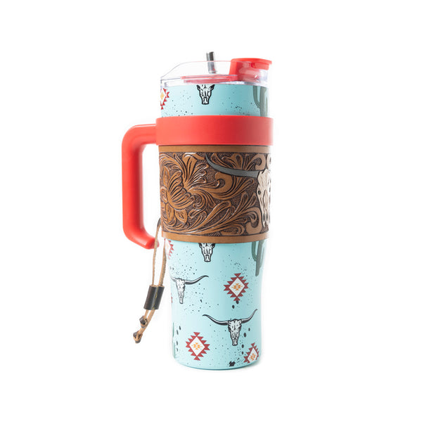 Wide Wyoming Tumbler In Sea Blue