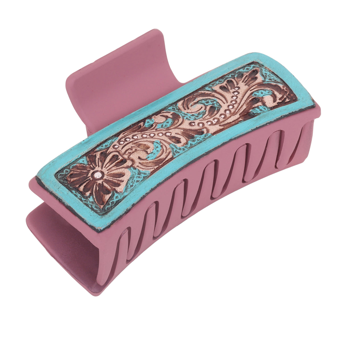 High Vista Hair Comb Clip In Peach and Brown - Myra USA